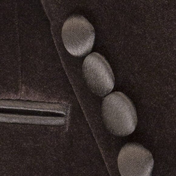 CARDI "Liam" Black Velvet Formal  Tux Jacket Prom Wedding Black Tie sz 58L - Picture 9 of 10